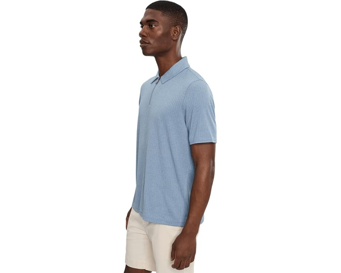 Поло Johnston & Murphy Finn Ribbed Zip на молнии с ребристым эффектом