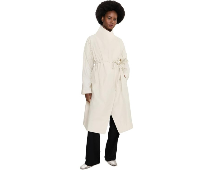 Пальто Eileen Fisher Light Cotton Nylon с драпированным воротником