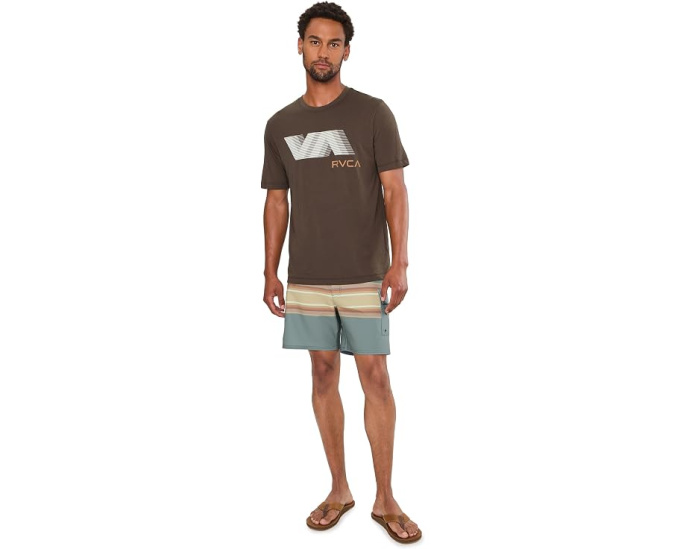 Пластиковые шорты RVCA Exotica длиной 43 см зеленые
