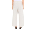Eileen Fisher Органические хлопковые брюки Pucker Check Ankle Wide Pant Белые
