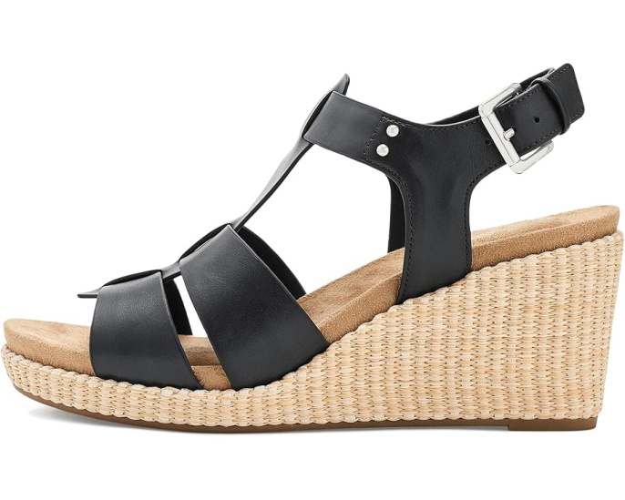 Клинья Rockport Belle с открытым носом и кожаным верхом