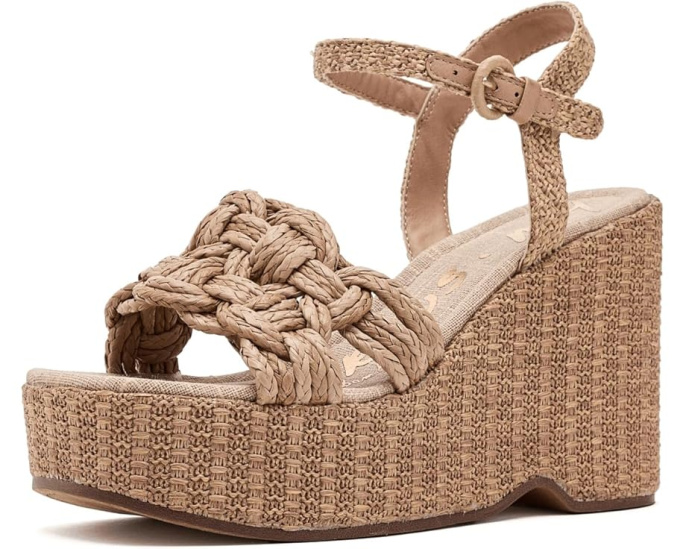 Босоножки-клинья Jackie с плетеным верхом и регулируемым ремешком Circus NY by Sam Edelman