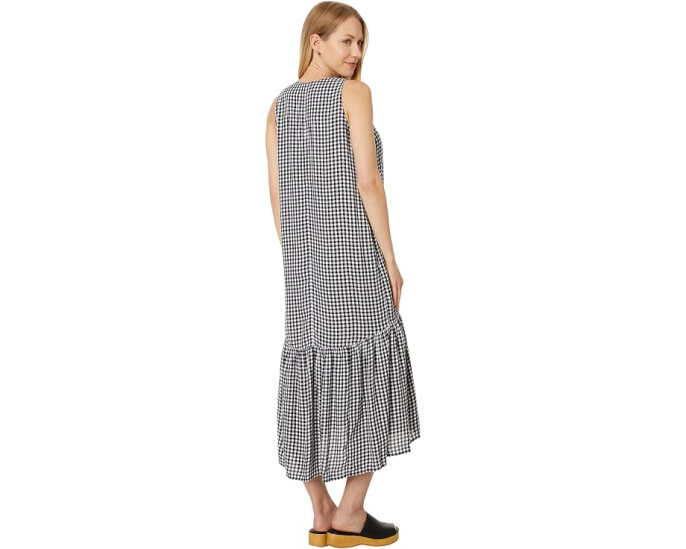 Платье NIC+ZOE Drapey Gingham клетчатое драпированное