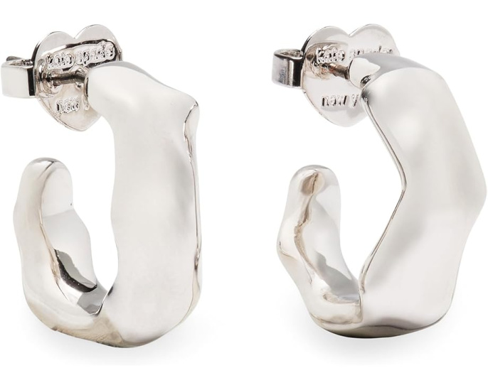 Серьги-кольца Kate Spade New York Molten Huggies с цирконием и титановыми штифтами