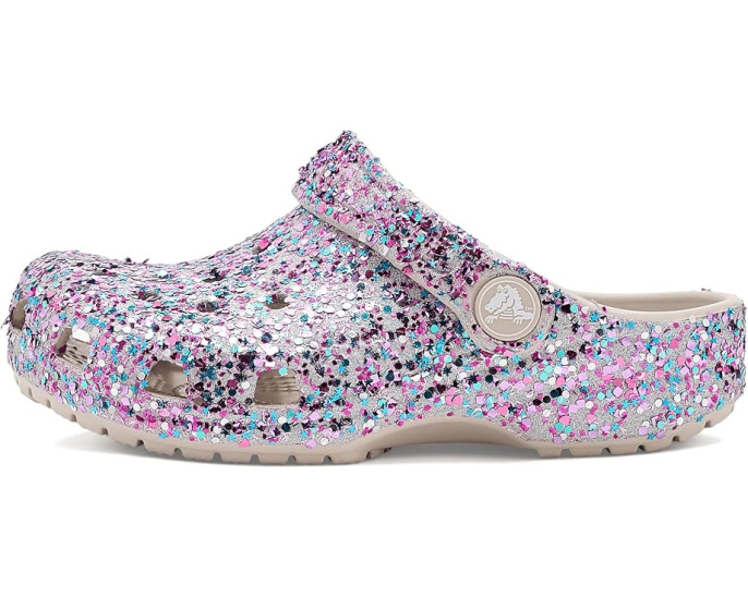 Crocs Classic Glitter Clogs блестящие сабо для малышей