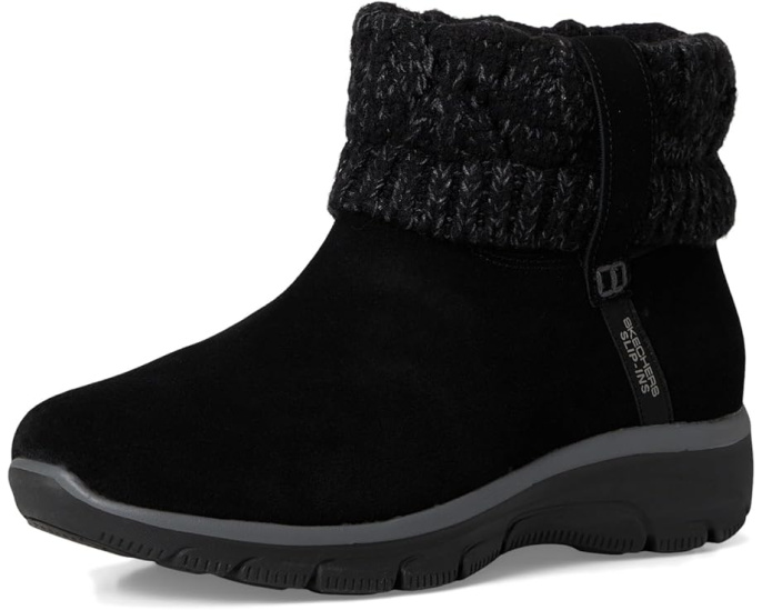Ботинки SKECHERS Easy Going без шнуровки с клиновидным каблуком и стелькой Memory Foam