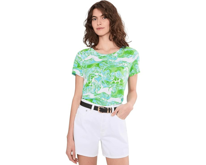 Топ Lilly Pulitzer Etta с круглым вырезом из пима-хлопка