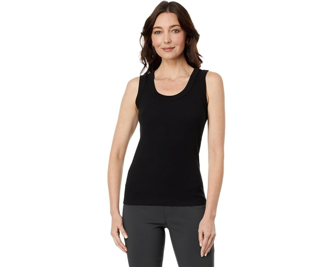Топ NIC+ZOE Perfect Knit Rib Scoop Tank черный оникс