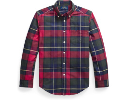 Рубашка Polo Ralph Lauren Kids из хлопкового оксфорда в клетку для детей старшего возраста