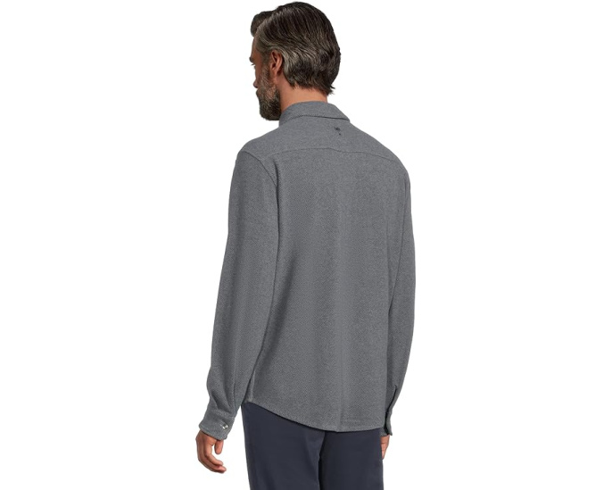Tommy Bahama Длинная рубашка Fireside Coast с начесом и отделкой из шамбри