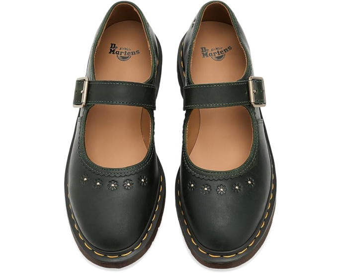 Туфли Dr. Martens Mary Jane Flower с рельефным цветочным узором