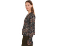 Long Sleeve Woven Blouse with Pintucks