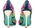 Блестящие туфли Blue by Betsey Johnson Netta с цветочным декором и острым носом