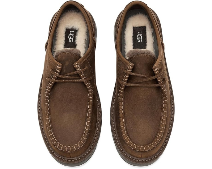 Кожаные ботинки UGG Loften с шерстяной подкладкой