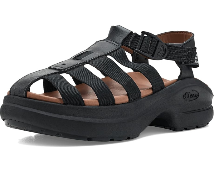 Сандалии Chaco Cushform Fisherman на платформе с кожаным верхом