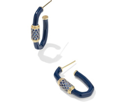 Серьги-кольца Emery Enamel Hoop с родиевым покрытием от Kendra Scott