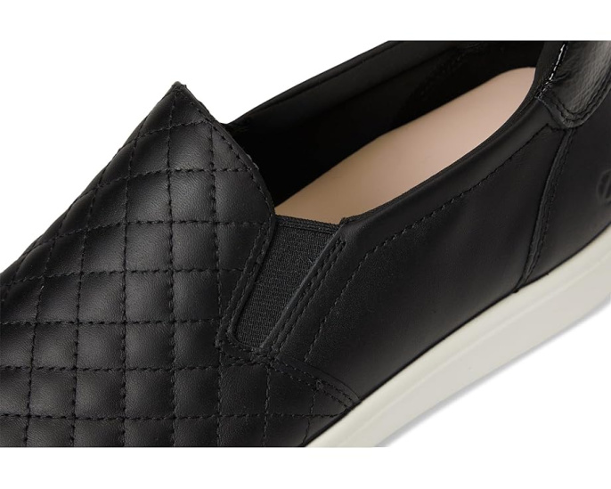 Мокасины ECCO Soft 7 Quilted Easy Slip-On с эластичной застежкой и стеганым верхом