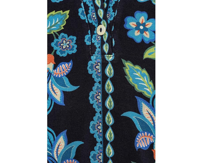 Футболка The Janie Favorite Button Neck Tee Delmira от Johnny Was