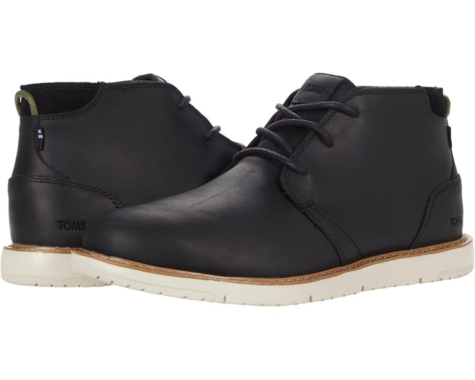 TOMS Navi ботинки из водонепроницаемой черной кожи