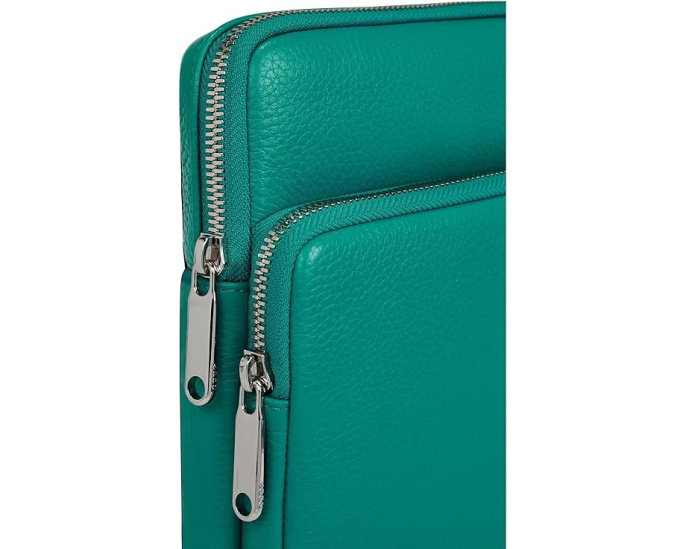 Сумка через плечо ECCO Flat Pouch из лазурной тесненой кожи