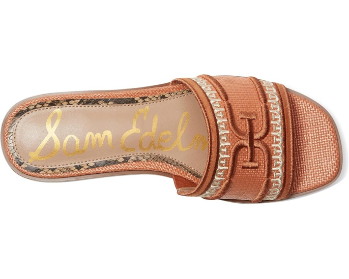 Сандалии Sam Edelman Stevie с плетеным верхом и логотипом Double E