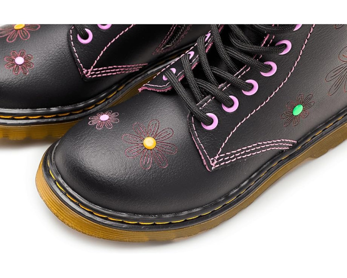 Ботинки Dr. Martens 1460 для детей с текстурированным верхом и молнией