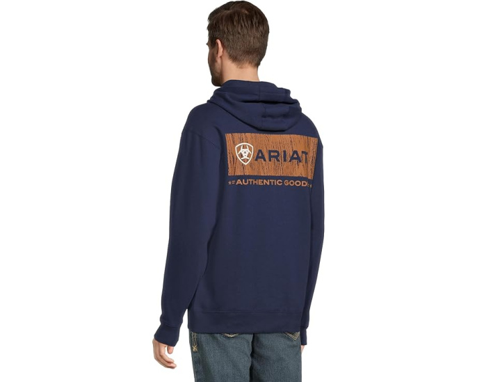 Худи Ariat Woodshop Stack с капюшоном на завязках и графическим принтом