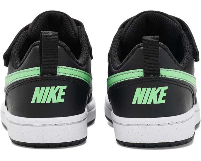 Кроссовки Nike Court Borough Low Fade для детей Black и Illusion Green