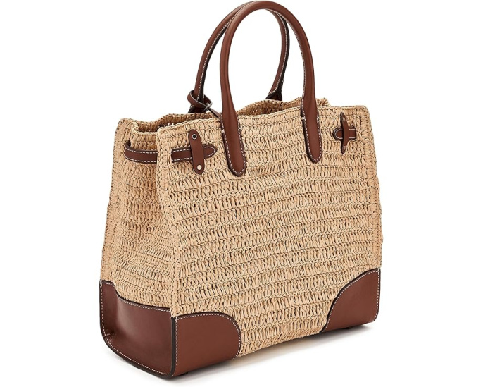 Lauren Ralph Lauren Woven Straw Medium Devyn плетеная соломенная сумка тоут