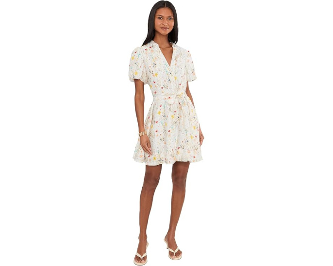 Платье Puff Sleeve Aline Belted Mini от Vince Camuto
