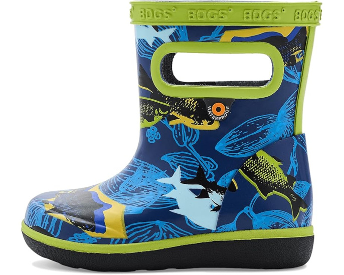 Детские сапоги Bogs Kids Skipper II Fish с принтом рыбок