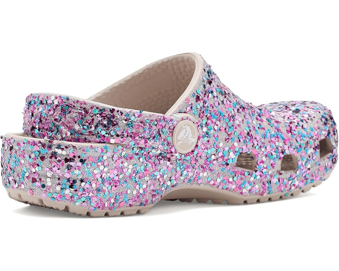 Crocs Classic Glitter Clogs блестящие сабо для малышей