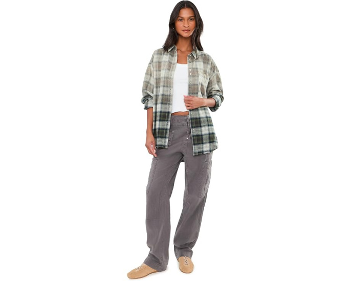 Рубашка Free People Alexi Plaid с омбре-принтом