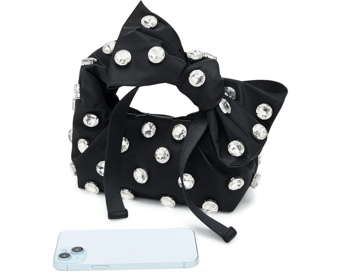 Мини-сумка Marc Jacobs The Gem Nylon Bow с бантом и съемным мешочком