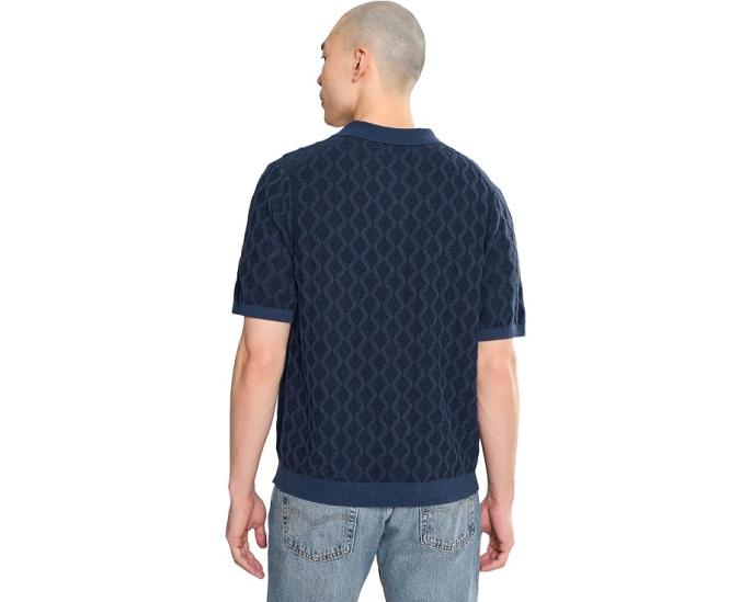 Tommy Bahama поло Ocean Waters Short Sleeve Polo синее Dress