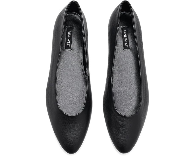 Балетки Valore Nine West из черной кожи