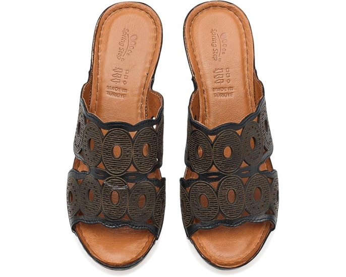 Босоножки-лодочки Spring Step Labarnas с лазерной резкой и кожаной подкладкой