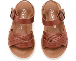 Сандалии L'Amour Shoes Kids Athena с круглым носком и пряжкой