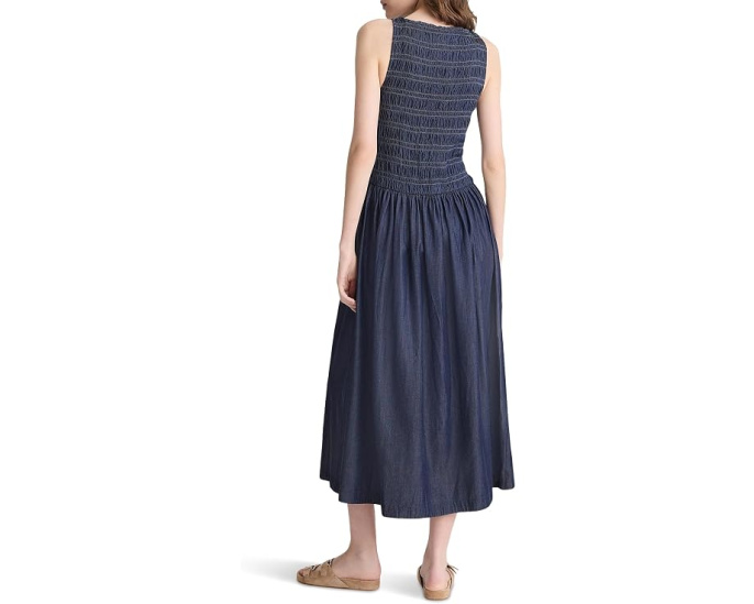 Платье Madewell джинсовое с круглым вырезом и напуском