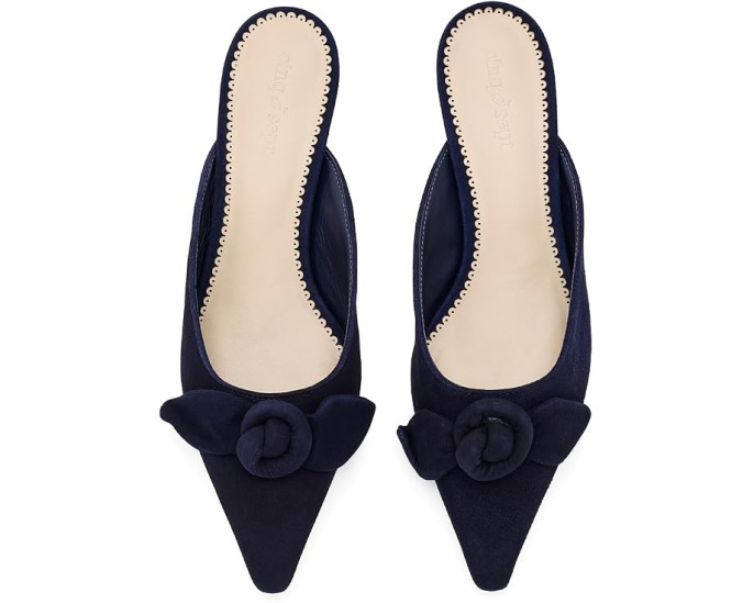 Мюли Layla Suede Kitten Heels от Cinq à Sept на низком каблуке