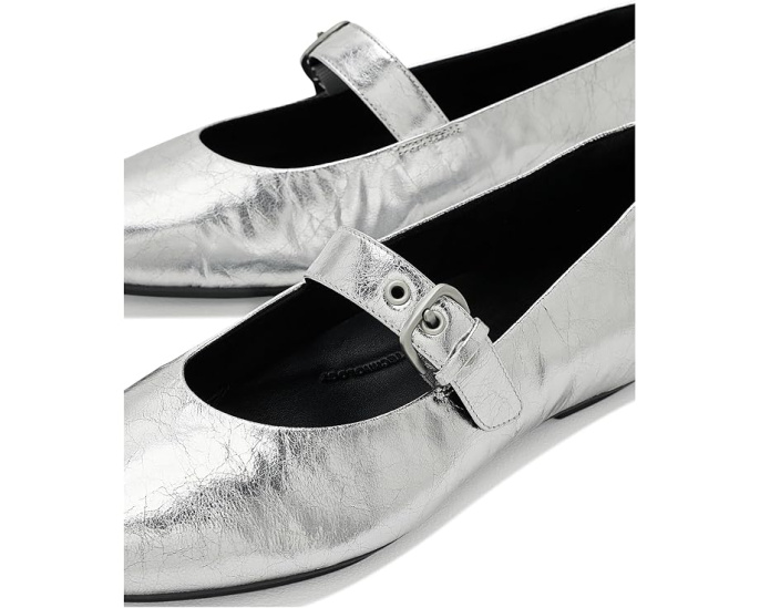 FitFlop Delicato Metallic Mary Janes на плоском ходу
