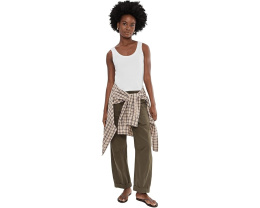 Топ Madewell (Re)Generative Cotton с рибленой фактурой и округлым вырезом