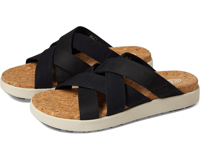 KEEN Elle сандалии-слипоны из кожи и текстиля
