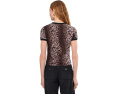 Приталенная футболка PUMA Essentials Graphics Leo Luxe с леопардовым принтом и стразами