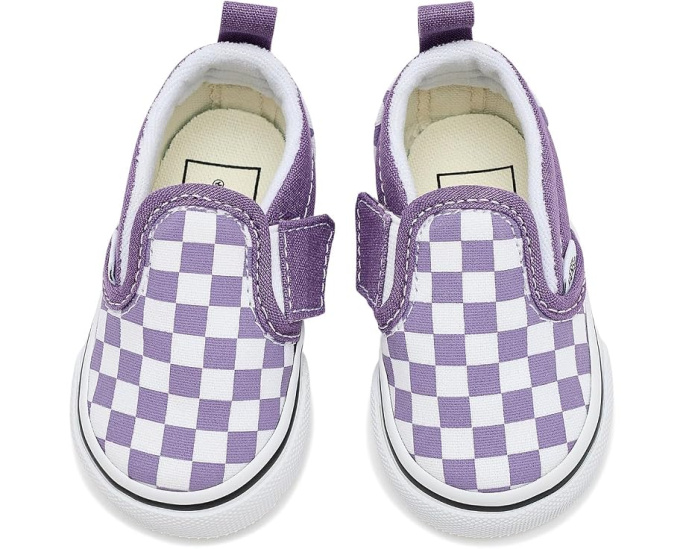 Детские кеды Vans Slip-On V клетчатые без шнуровки
