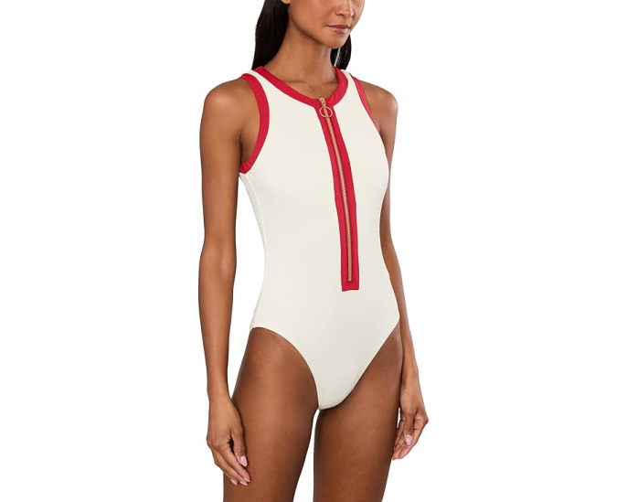 Цельнокроеный купальник Bandwave Zip Front Seafolly