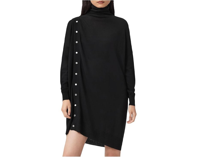 Мини-платье Umi с водолазкой и пуговицами сбоку от AllSaints