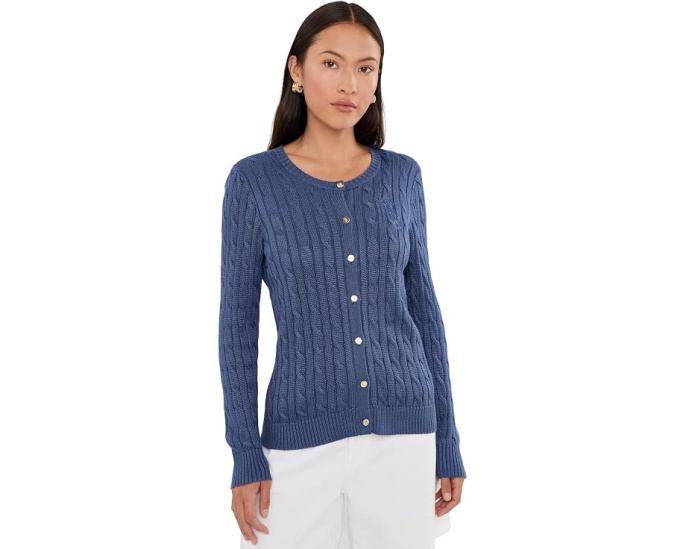 Кардиган Lauren Ralph Lauren Petite из хлопка с косами