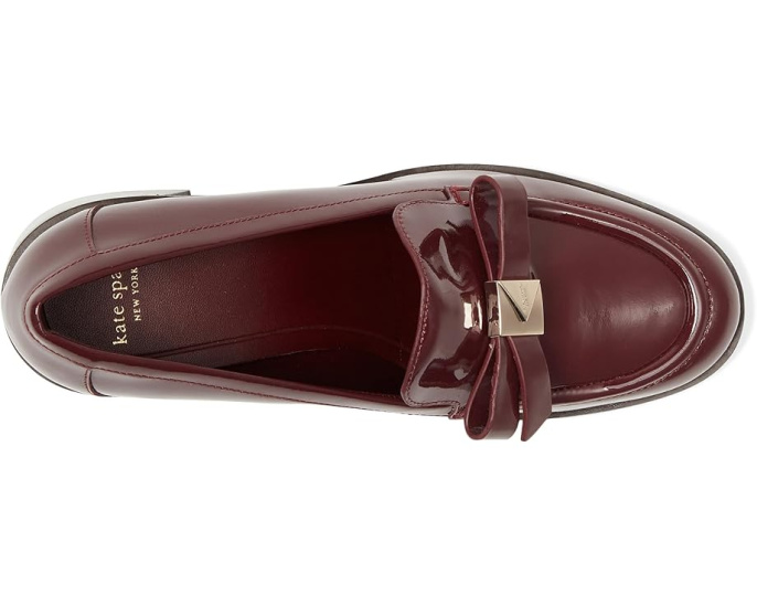 Kate Spade New York лоферы на каблуке Deco Bow из гладкой кожи