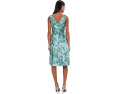 Платье миди Floral Jacquard от Adrianna Papell с V-образным вырезом